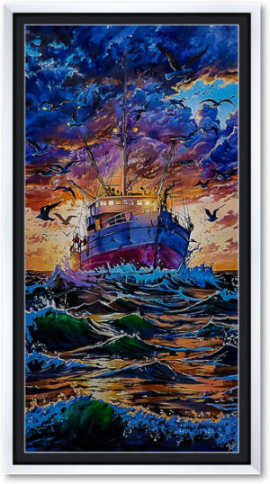 Dernier Cap – Édition Fine Art Encadrée (Blanc)