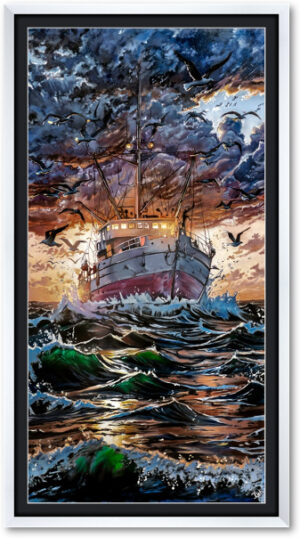 Dernier Cap – Édition Fine Art Encadrée (Blanc)