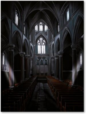 Tirage d'art Fine Art 60x80 cm cathedrale gothique Le Silence de la Lumière sans cadre